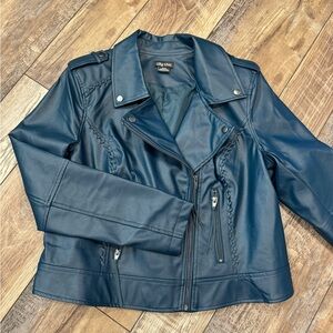 City Chic size 14 teal moto jacket